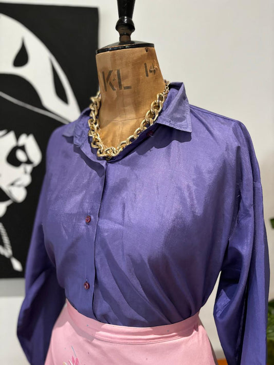 Pringle Purple Silk Shirt